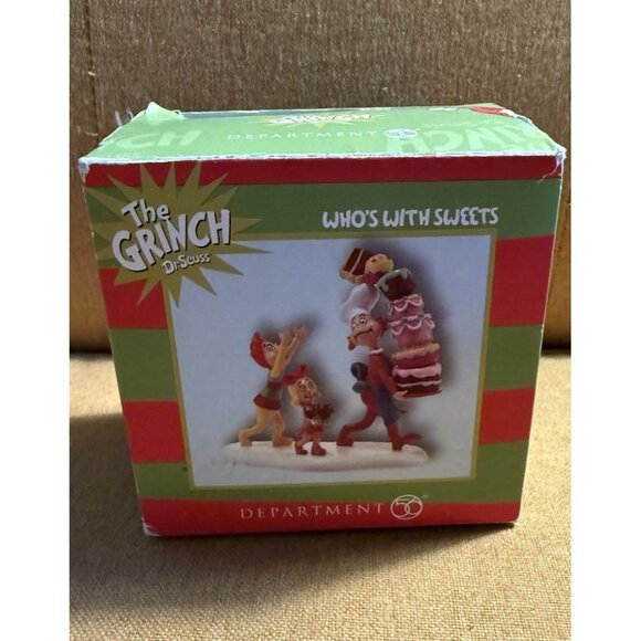 Grinch Who's With Sweets-Dr. Seuss-Whos-Who-Village-Ville-Department 56-Dept BOX - Picture 1 of 8